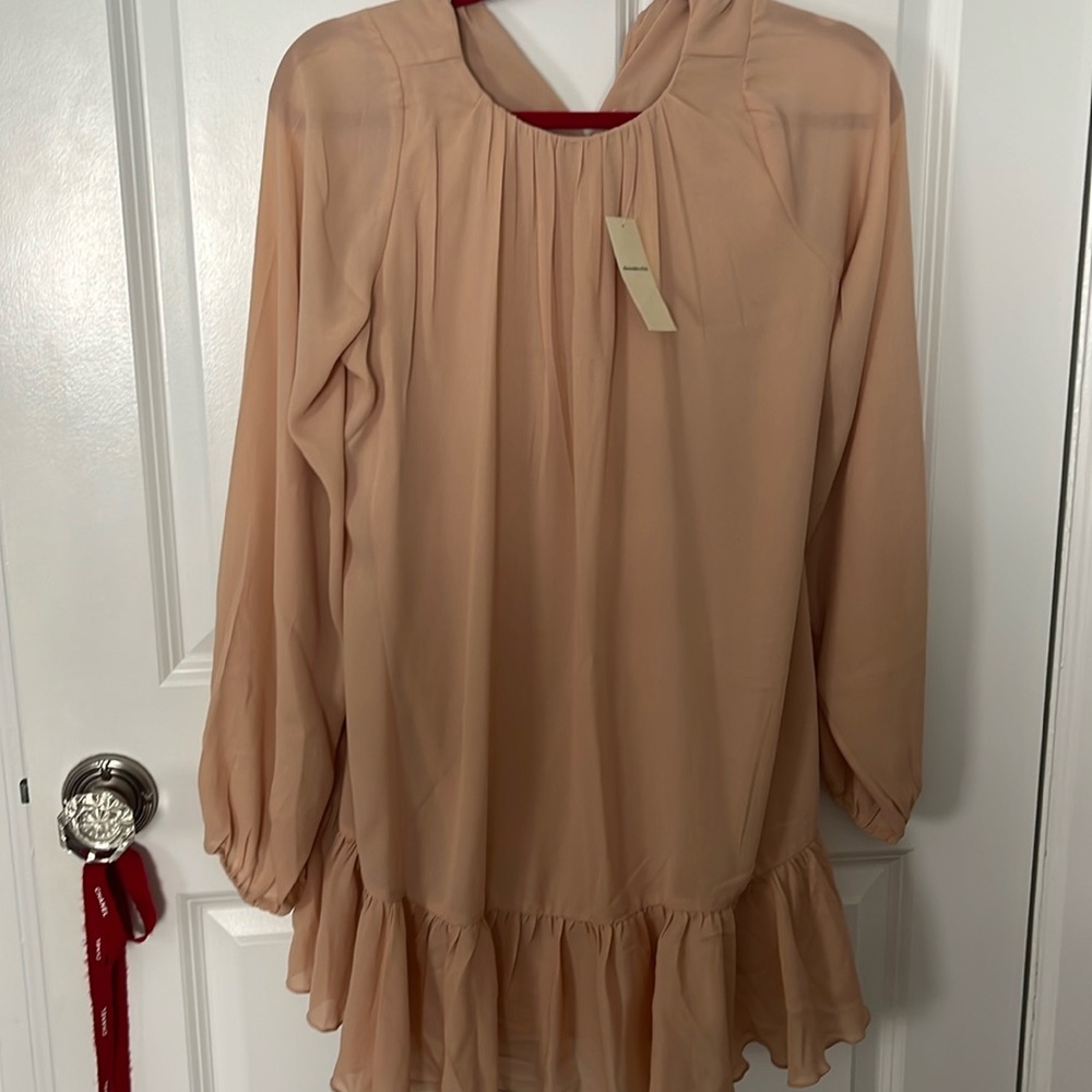 Abercrombie and Fitch ruffle flounce dress.  Long sleeve. NWT. Size XSP